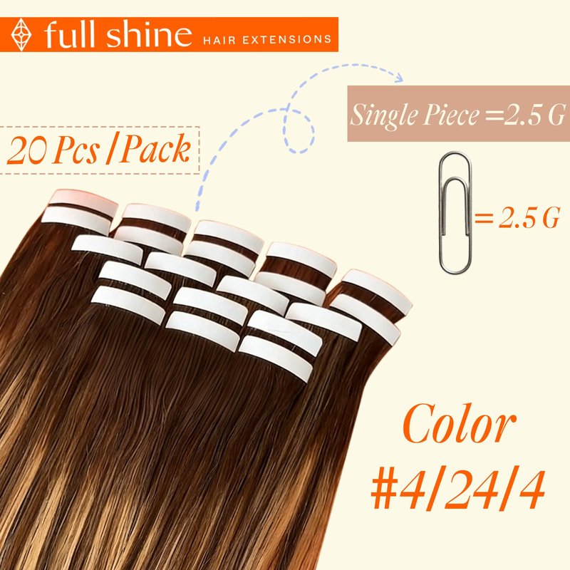 Full Shine Invisible Tape in Hair Extensions Human Hair Color 16 Golden Blonde Highlight 22 Medium Blonde 16 Inch Remy Tape in Hair Extensions Straight Tape in Extensions 50 Gram 20 Pcs