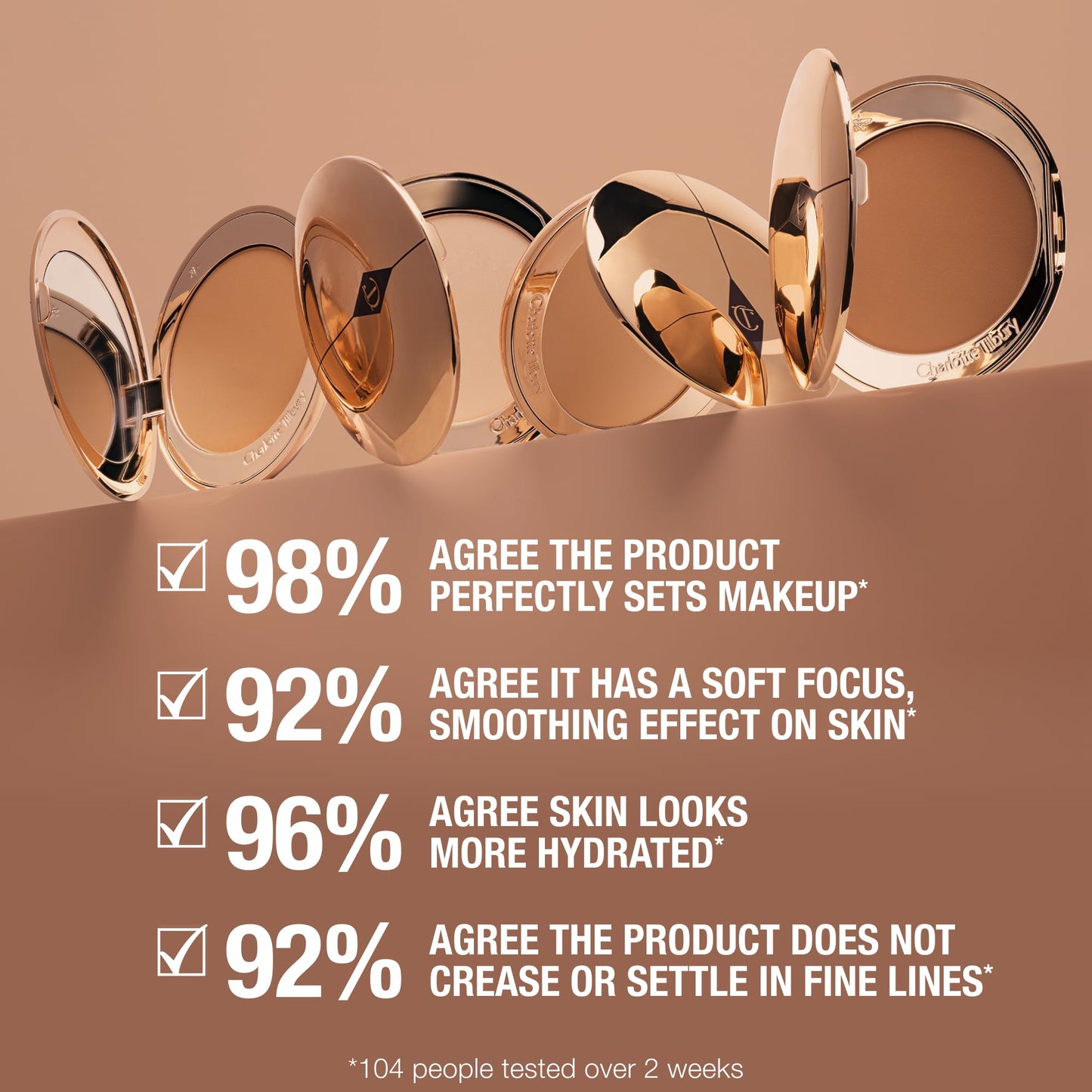 Charlotte Tilbury Airbrush Flawless Finish Setting Powder Refill - Pore-Blurring Pressed Powder for Face Makeup to Minimize Shine with a Soft-Focus Finish - 4 Deep