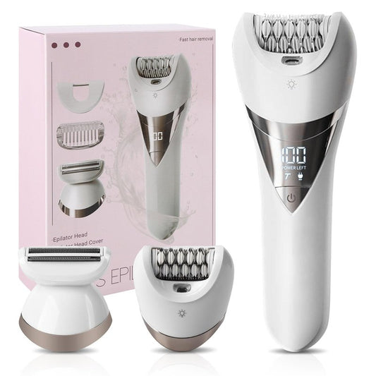 Epilator for Women,Cordless Epilators Hair Removal,Women Shaver for Leg,Armpit,Arm Trimmer,Shave& Epilate,Wide Head for Fast Epilation,Wet & Dry,2 Speeds
