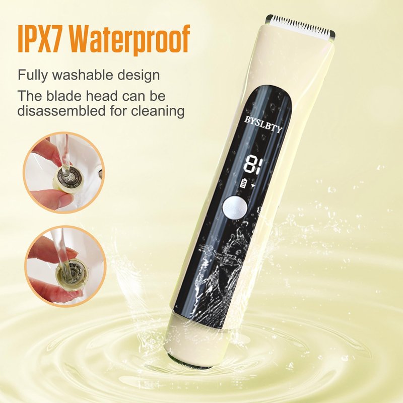 Bikini Trimmer for Women - Painless Electric Razors for Silk Skin,Cordless Body Shaver for Trip, IPX7 Waterproof Dual Head Khaki
