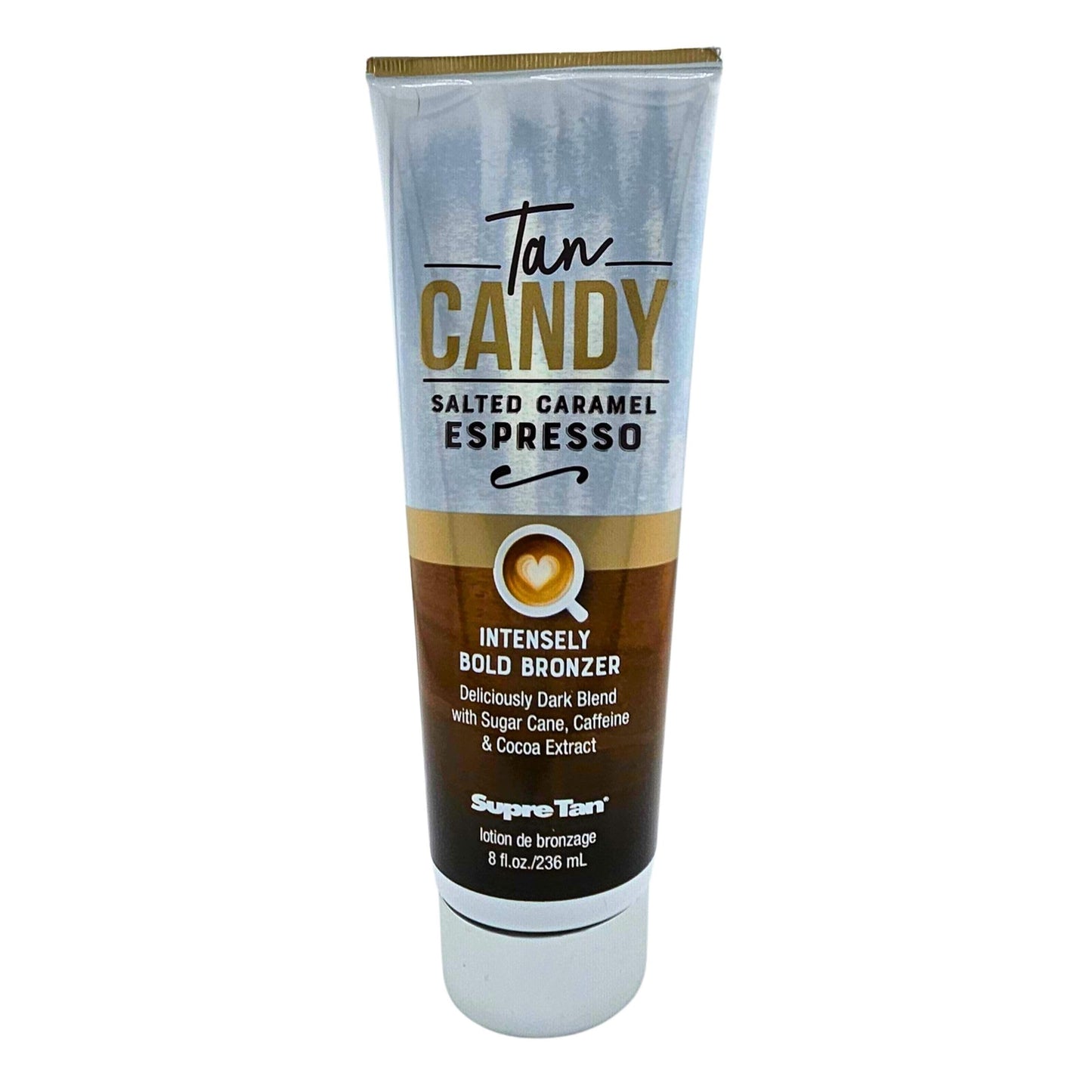 Supre Tan Candy Salted Caramel Espresso Intensely Bold Bronzer Dark Blend 8.5oz