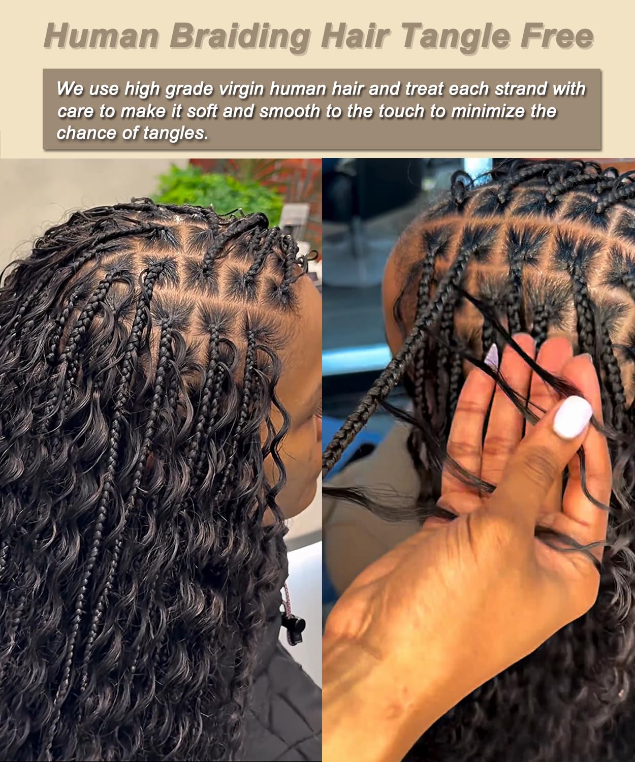 Curly Human Hair Bundles for Braiding - 12A Deep Wave, 16 Inch, No Weft | 100% Unprocessed Brazilian Virgin Hair