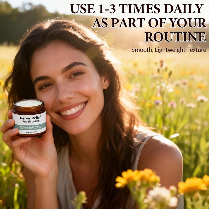 Nerve Cream for Neuropathy Relief | Daily Nourishing Lotion for Knee, Lumbar, Neck, Hand & Foot - 3.35 oz