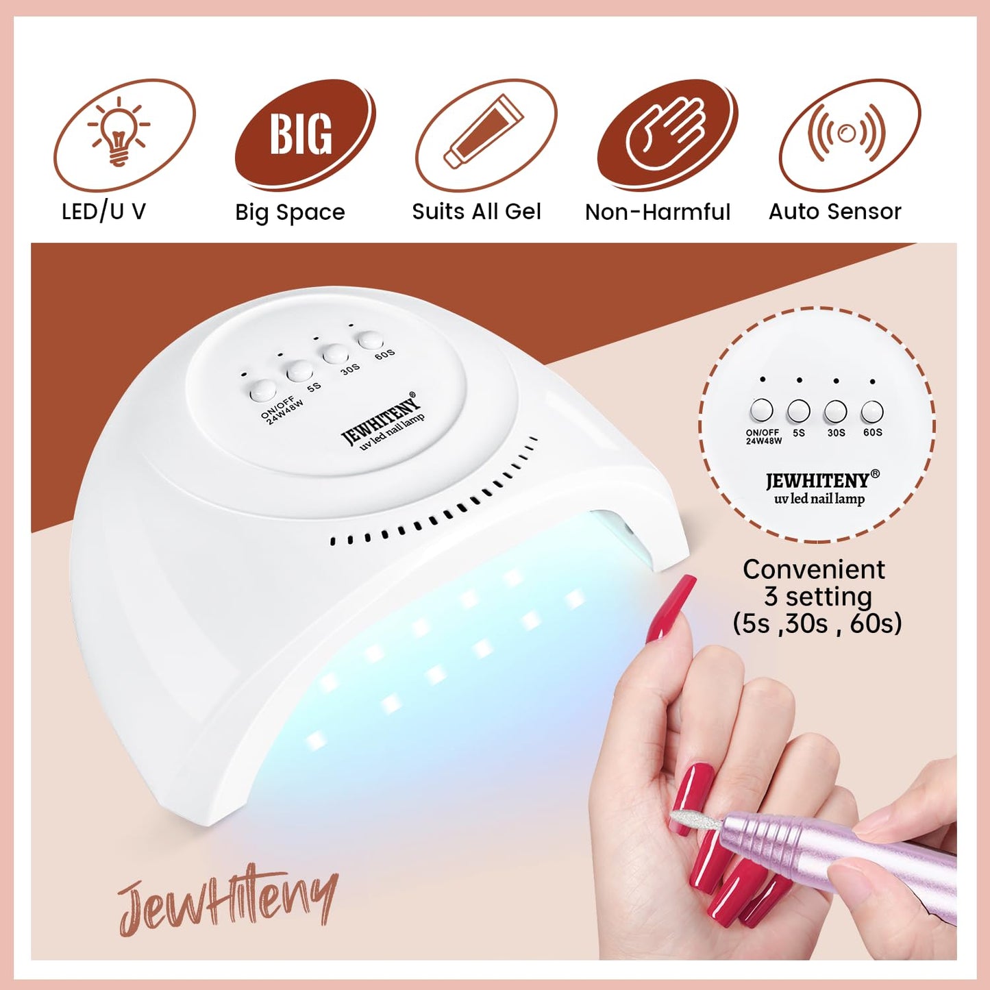 14-Piece Poly Gel Nail Extension Kit - Complete Set with Drill Machine & UV Light | Ideal Starter Kit