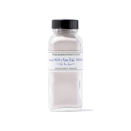Farmaesthetics Sweet Milk and Rose Petal Facial Exfoliate (4 oz) | Ethically Sourced Sustainable Beauty | Clean, All Natural, Small Batch Skincare