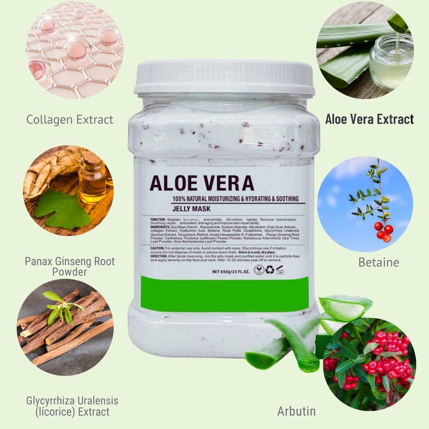 DR MEINAIER Vajacial Hydro Jelly Mask Powder for Face, Collagen Face Mask for Women, Jelly Facial Mask for Teens and Women (Aloe Vera)
