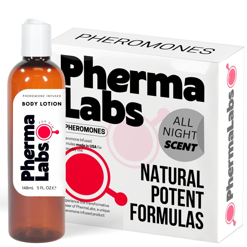 PHERMALABS Pheromone Body Lotion Him - Alluring Scent - Perfume con feromonas Cologne oil infused for Men - Enhance Attraction - Pheromones Perfumes for Men - Long-Lasting - Para Hombre Fragrance