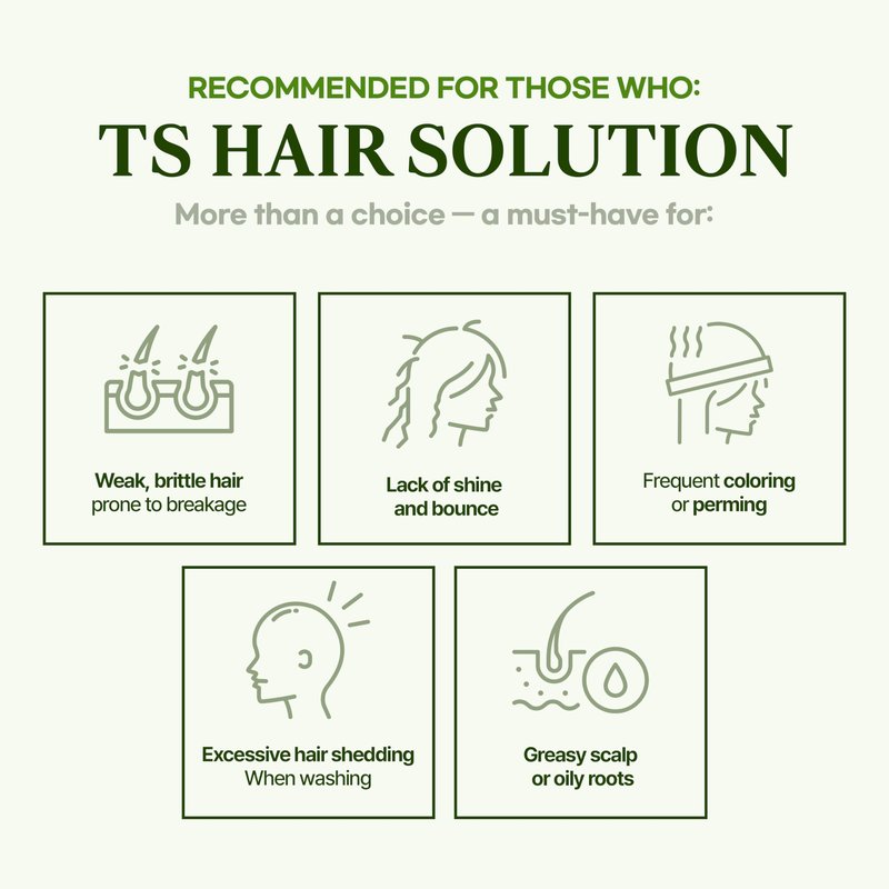 TS Natural All New TS Shampoo | Korean Shampoo for Sensitive Scalp | Hair & Scalp Care with Salicylic Acid and Natural Ingredients | Sulfate-Free Dandruff & Itchy Scalp Relief (16.9 Fl Oz / 500mL)