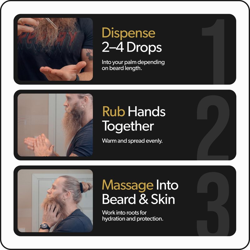 The Beard Struggle Tonic + Elixir Beard Oil Bundle - Silver Collection - Grooming Beard Oil - Softens, Moisturizers, and Strengthens Beard Growth - Pack of 2, Viking Storm