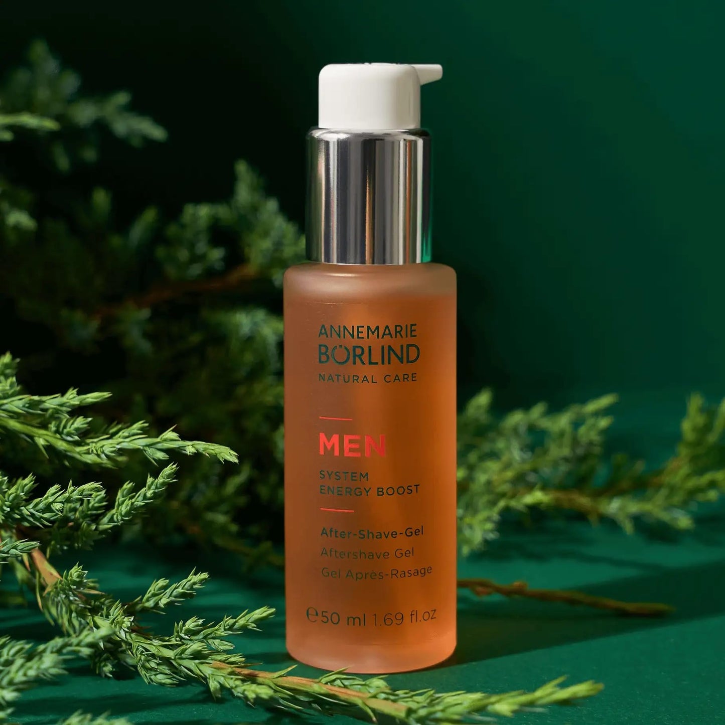 ANNEMARIE BÖRLIND - MEN SYSTEM ENERGY BOOST Aftershave Gel - energizing & refreshing facial care, with organic juniper extract and botanical taurine, vegan, 1.69 Fl. Oz.