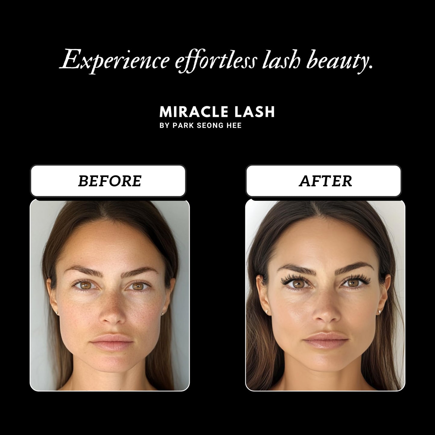PARK SUNG HEE MIRACLE LASH DIY False Eyelashes, Lash Clusters, Lengthening Wisps 9mm-16mm Contact Lens Friendly, Easy to Apply, Reusable Strip Lashes (E6-280, 15mm), Black