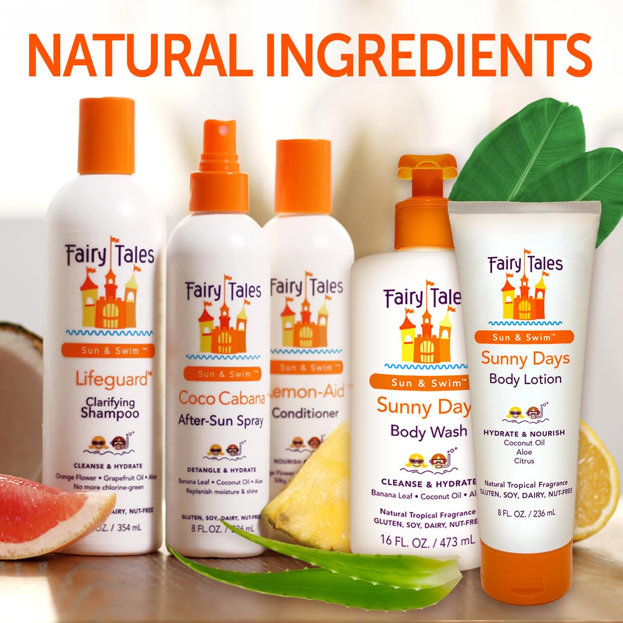 Fairy Tales Sun & Swim After Sun Lotion for Kids - Soothing After-Sun Care with Aloe & Coconut Oil - Hydrates & Nourishes Sun-Drenched Skin - 8 oz