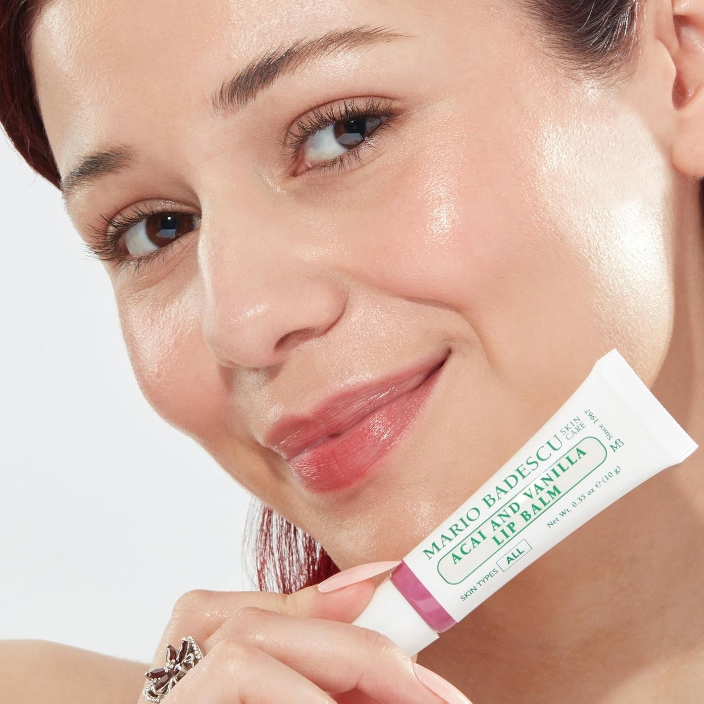 Mario Badescu Acai & Vanilla Lip Care Set | Lip Mask for Overnight Hydration with Coconut Oil & Shea Butter + Moisturizing Lip Balm for Dry Lips | 0.5 Oz & 0.35 Oz