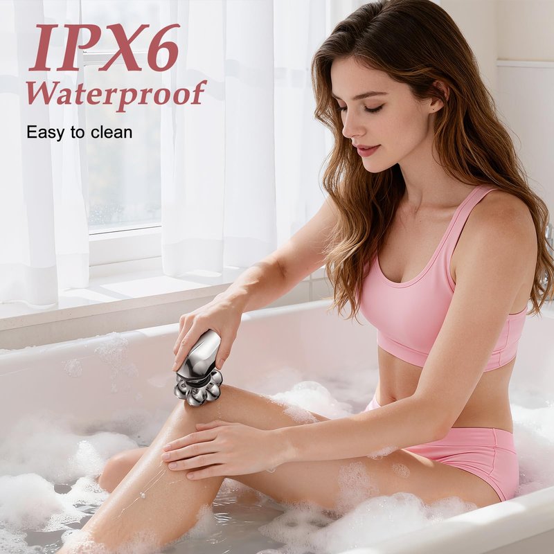 7D Floating Electric Razor for Women: Rechargeable & Waterproof Body Shaver, Painless Facial Razor Smooth Shaving for Lady Arms, Legs, Face, Underarms, Bikini - Stocking Stuffers Christmas Gifts