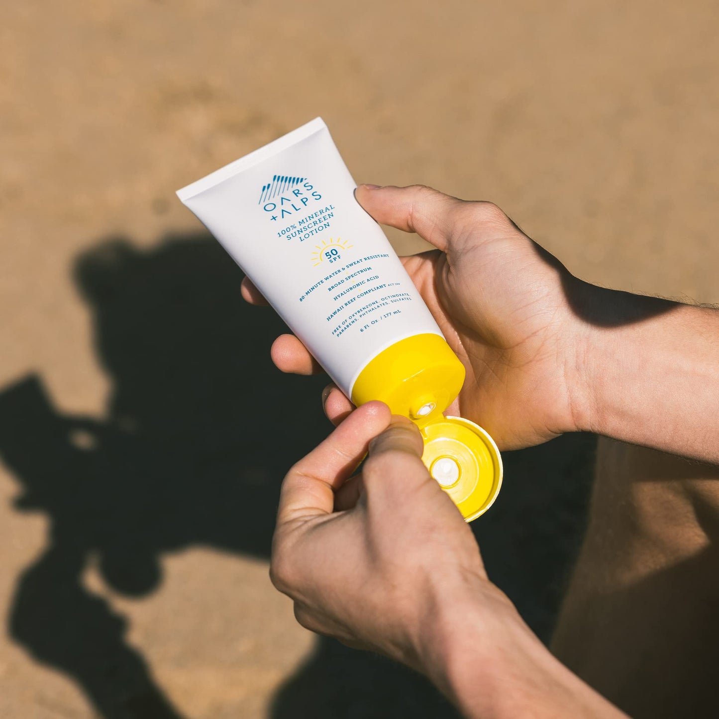 Oars + Alps SPF 50 Mineral SPF Sunscreen Body Lotion, Infused with Hyaluronic Acid, Shea Butter, and Coconut Oil, Water and Sweat Resistant, 6 Fl Oz