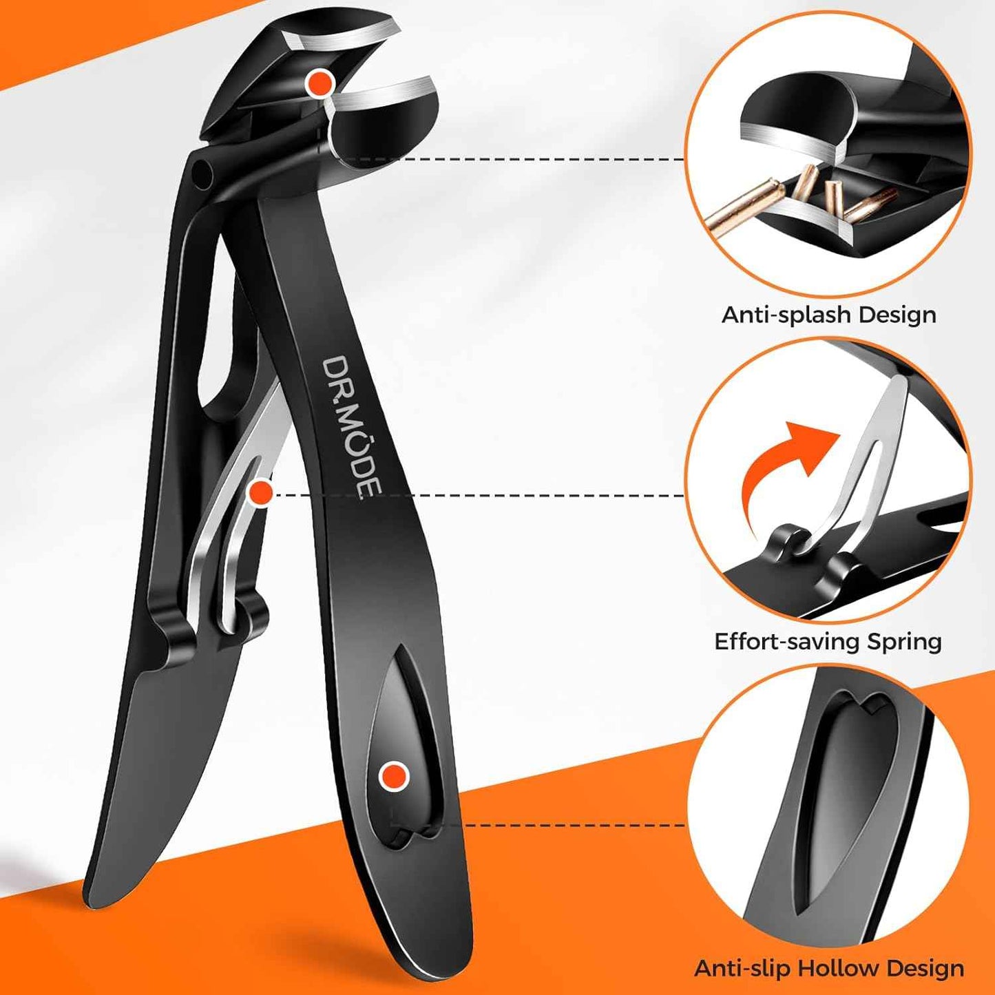 Large Slanted Toenail Clippers for Seniors | Thick & Ingrown Nails, 2024 Model