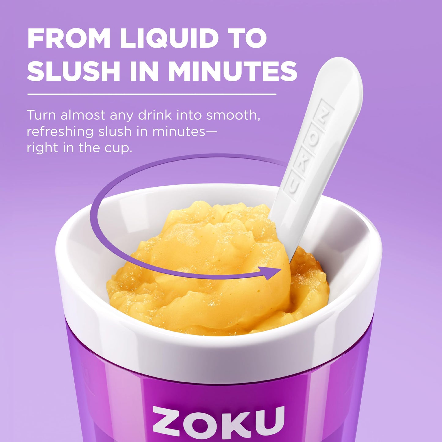 Zoku Slushie Cup With Slush Spoon Freezer Core Single-Serve Cup, Unicorn