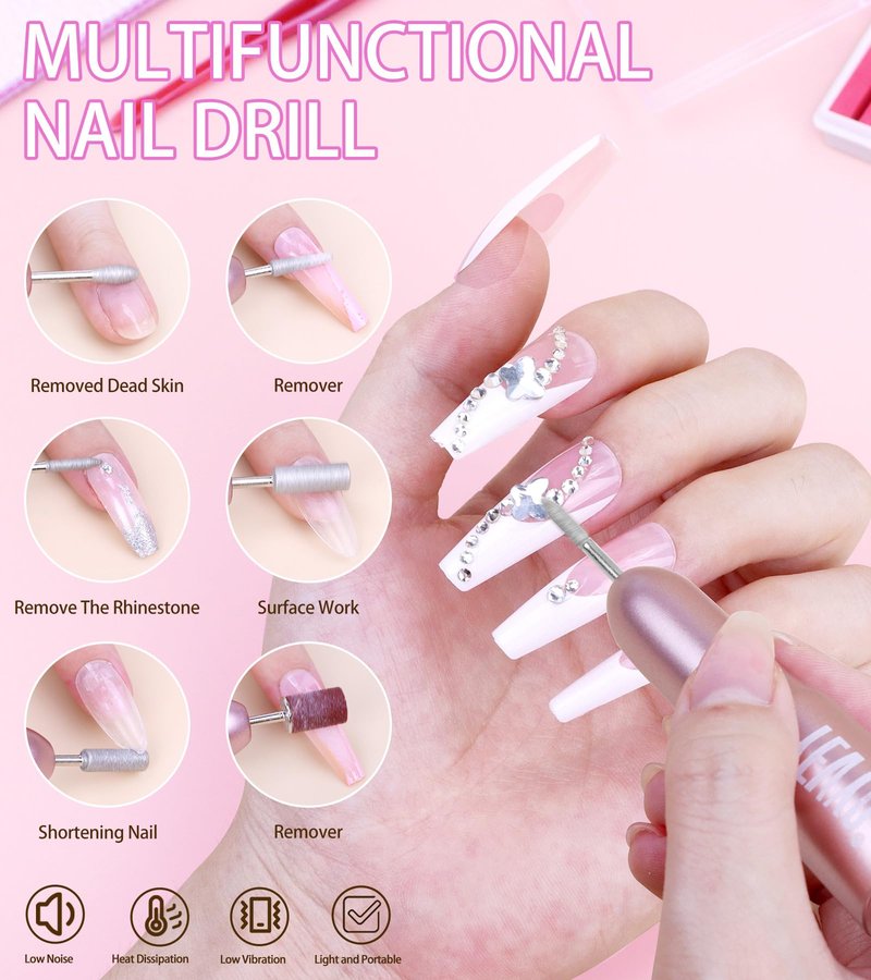 YEVYO Acrylic Nail Kit with Drill, Acrylic Nail Kit for Beginners with Everything UV Light Nail Art Tools Gift Set for Home Salon