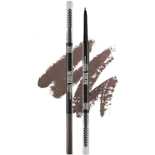 Vivienne Sabó Brow Arcade Eyebrow Pencil – Micro Definer with Brush for Cool-Toned Hair, Smudge-Proof Color and Longwear Shape Enhancement, Shade 07 Ash Brown, 0.035 oz