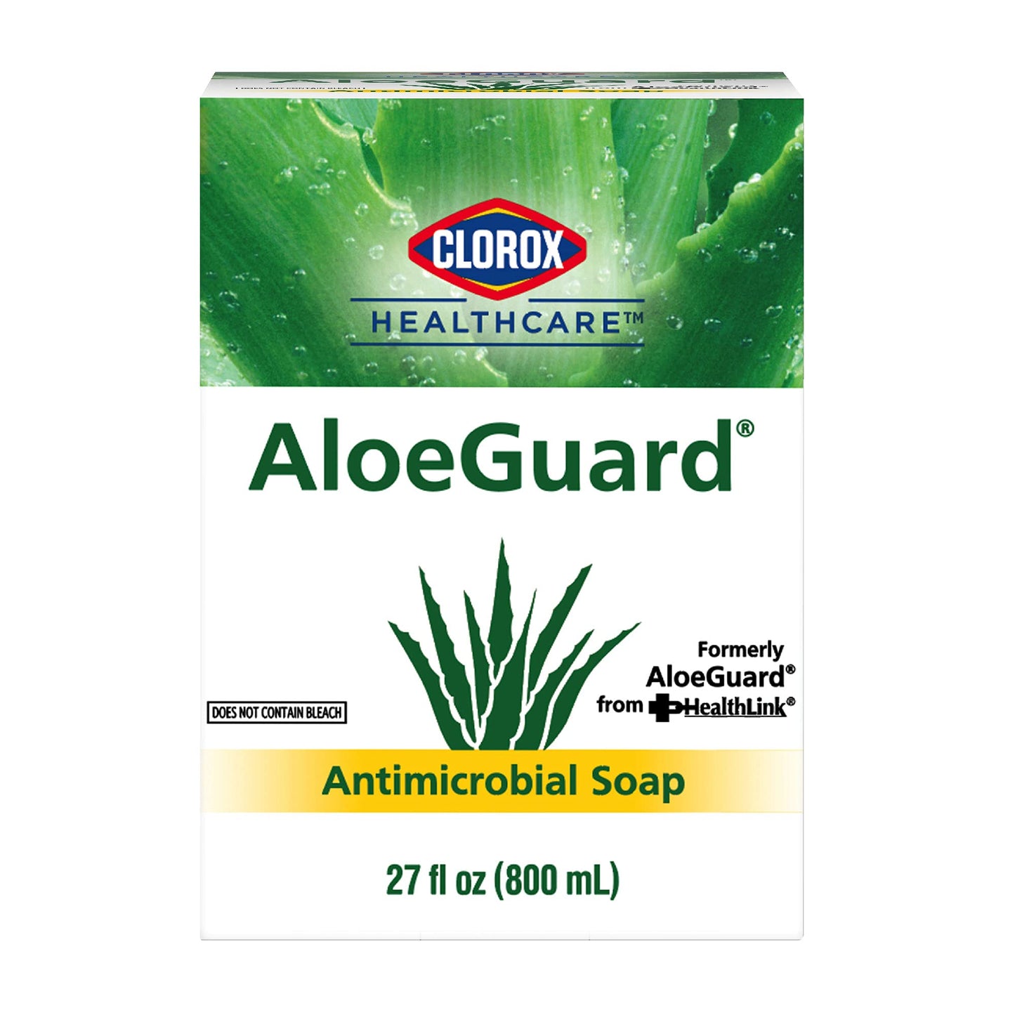 Clorox Healthcare AloeGuard Antimicrobial Hand Soap Refill Bag, Triclosan-Free Liquid Hand Wash with Aloe Vera and Vitamin E, Bag-in-Box Design for Dispenser Refilling, FDA Registered, 27 Fl Oz