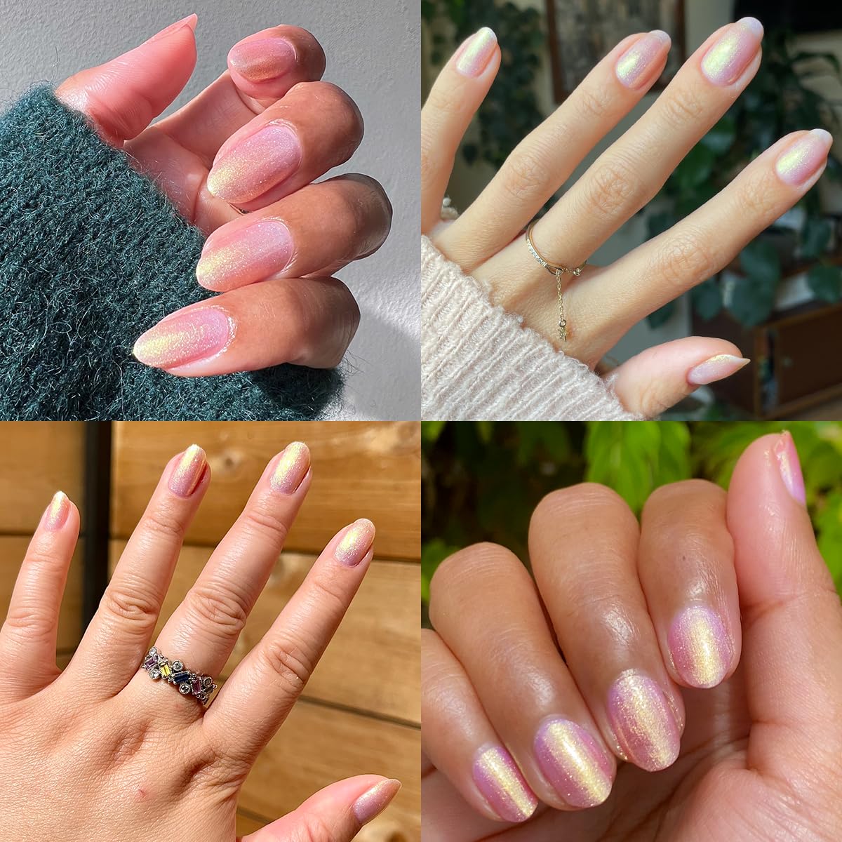 Quick Dry Nail Polish - Smudgeproof, Vegan & Cruelty-Free | Sugarcoat Shimmery Pink, Lasts Up to 5 Days