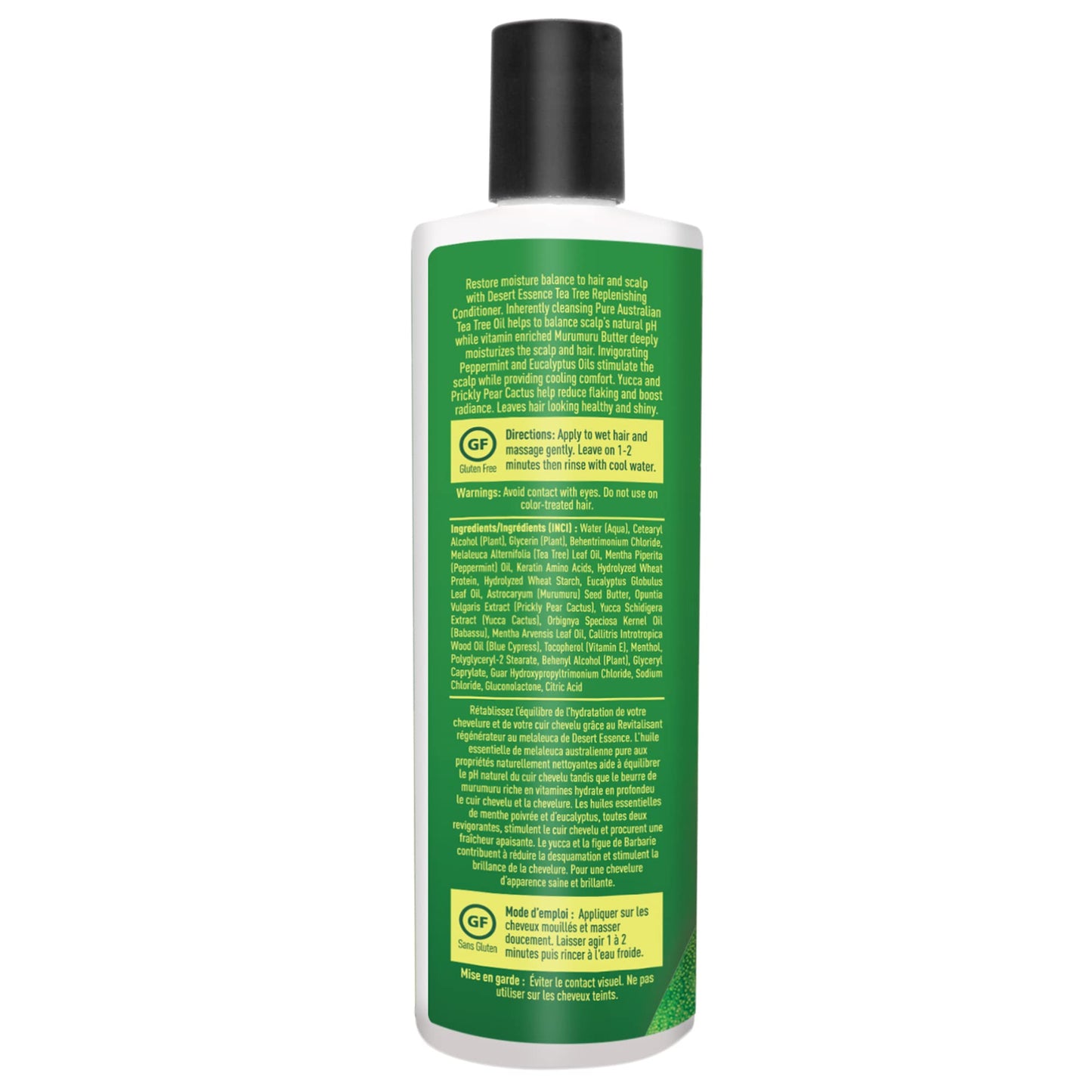 Desert Essence Tea Tree Replenishing Shampoo and Conditioner Bundle - 12.7 Fl Ounce - Therapeutic - Peppermint & Yucca - All Skin Types - Tea Tree Oil - Restore & Nurture Hair
