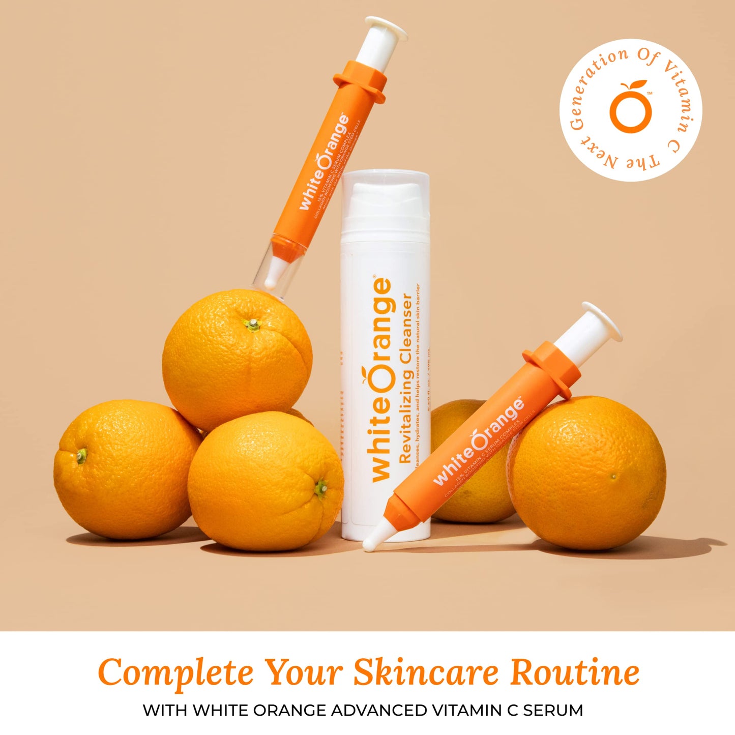 White Orange Revitalizing Cleanser, Ultra Hydrating Facial Cleanser with Hyaluronic Acid and 11 Botanicals including Orange Oil, Sulfate and Paraben-Free