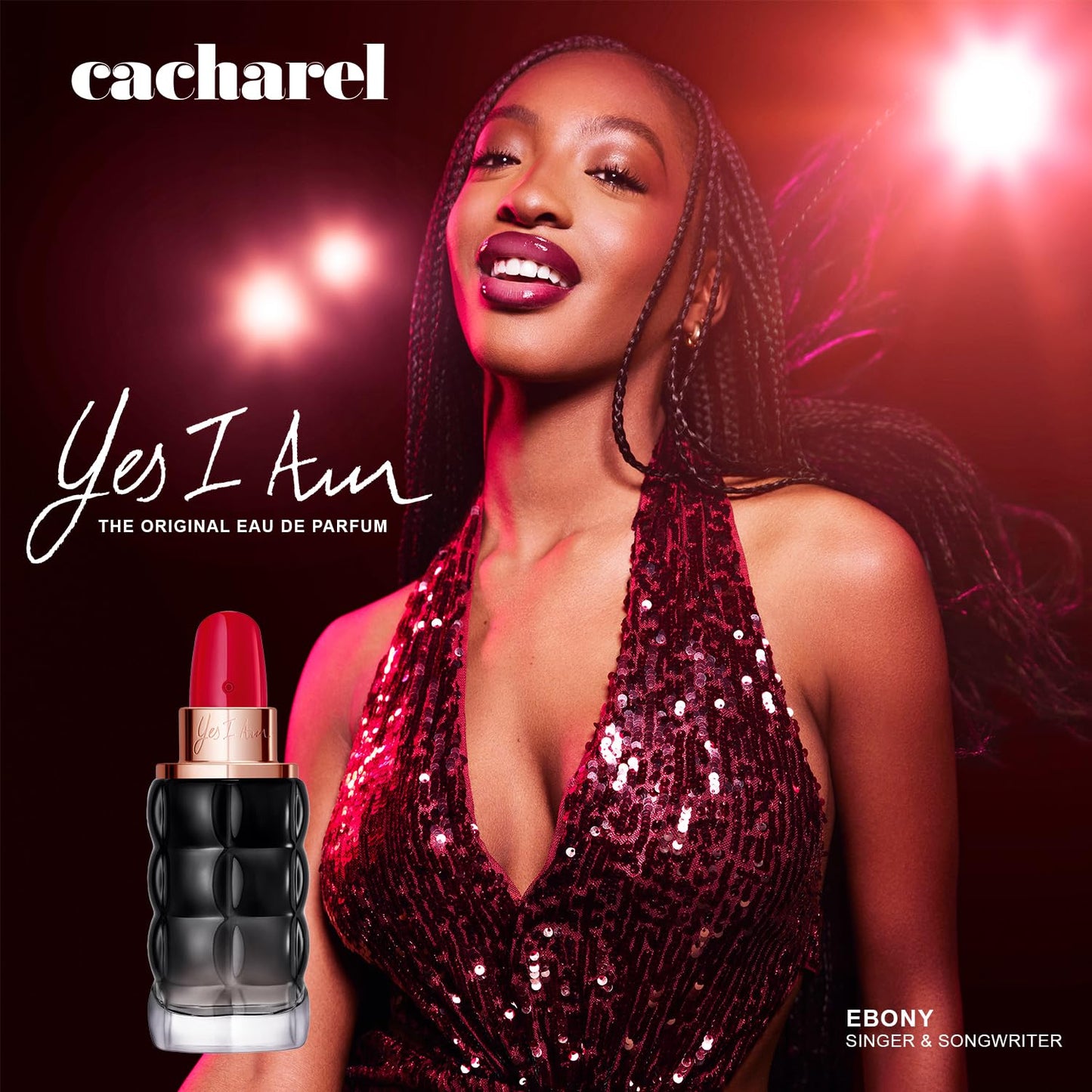 Cacharel Yes I Am, Eau de Parfum for Women, Ambery, Spicy With Notes of Cardamom & Jasmine Sambac, 1 Fl. Oz.