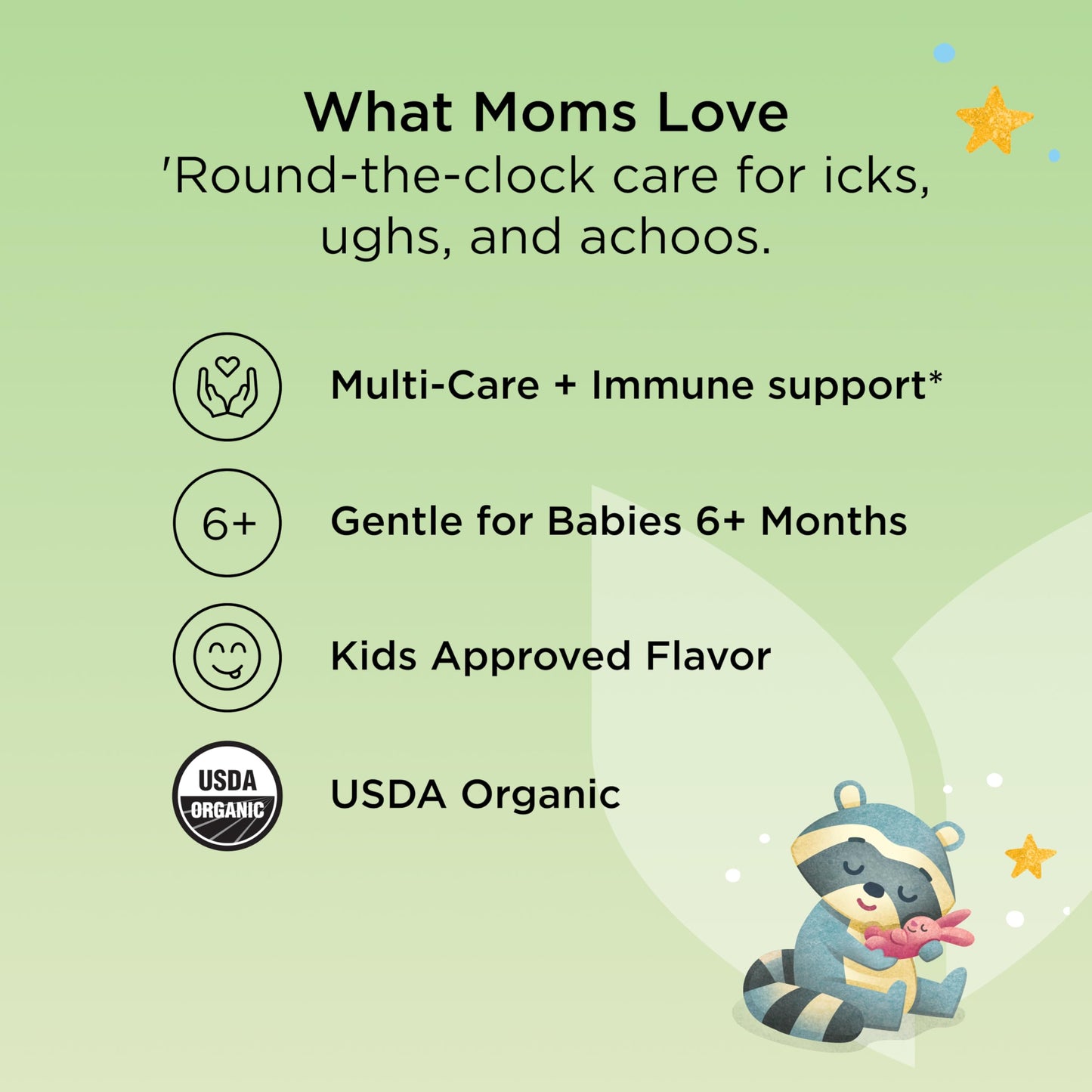 Hyland's Baby Organic All in One Nighttime Cough Syrup + Immune Support with Elderberry, Vitamin C, Zinc & Chamomile, 4 Fl Oz