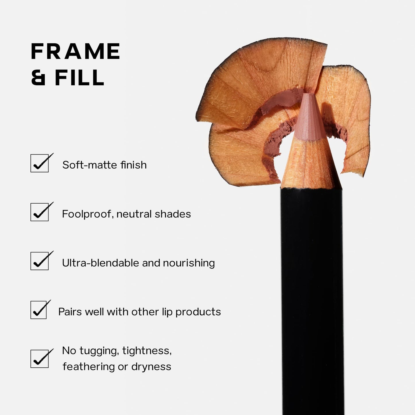 Saie Lip Liner 101 - Lip Pencil Made with a Creamy, Soft Matte Formula for a Naturally Framed or Fully Filled Look - Supercharged with Shea Butter & Jojoba Oil - Twist (.05 oz)