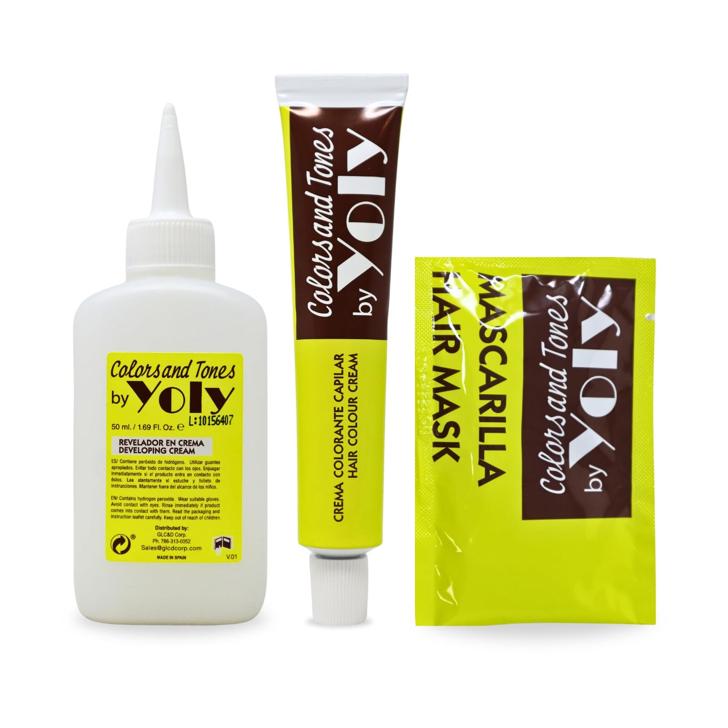 Yoly Color and Tones Permanent Hair Dye - 6.93 Golden Chocolate - Luxurious & Long-Lasting Color - Easy Home Application