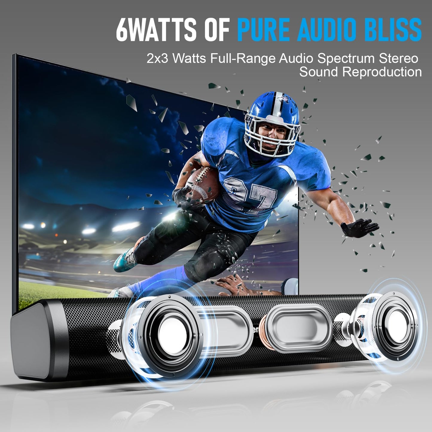 Dnil Portable Long bar Speaker, Bluetooth Wireless Speaker, a Wireless Bluetooth Speaker Suitable for Indoor and Outdoor use, Ideal for TV, Parties, the Beach, and Vacations.