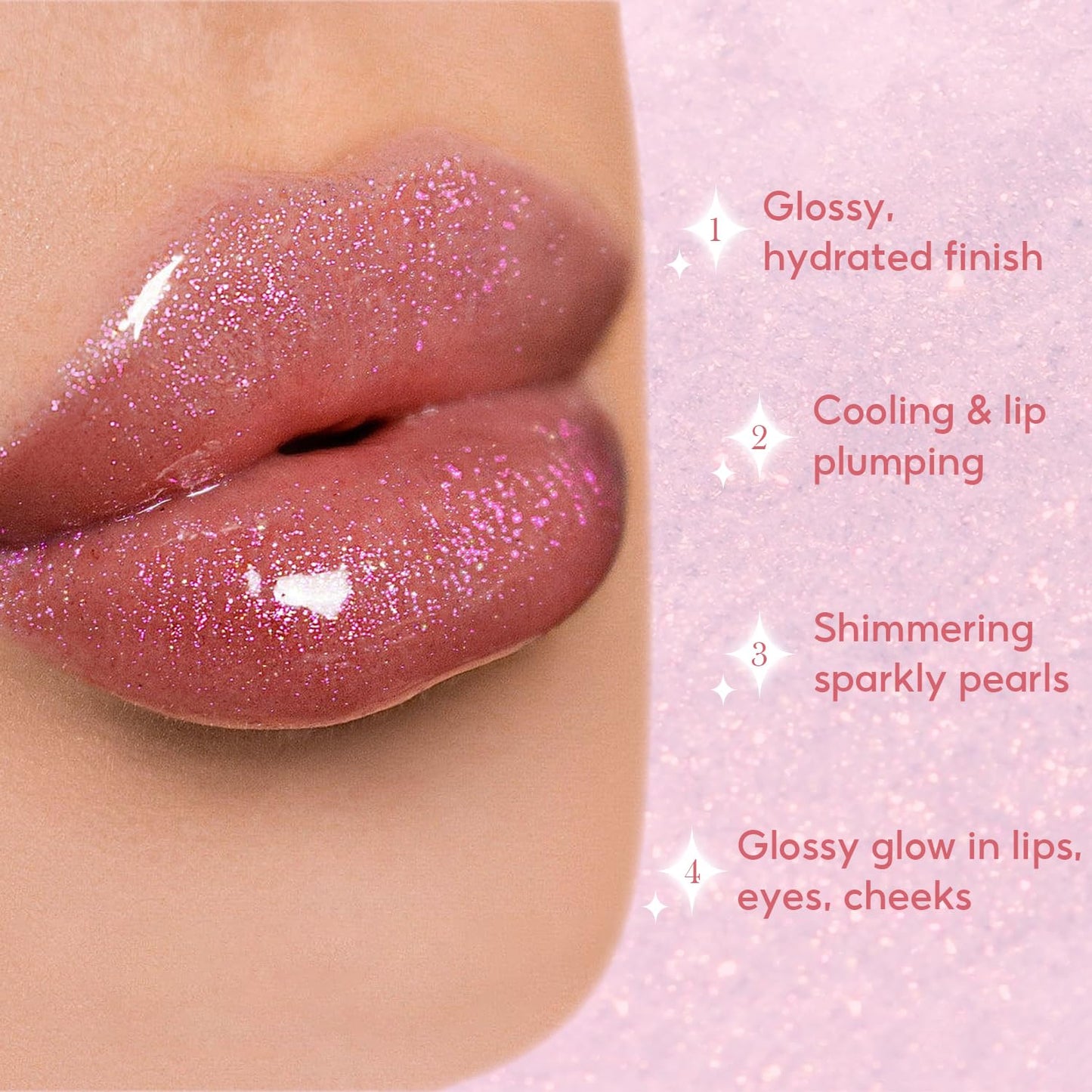 FelinWel Super Sparkly Lip Gloss, Shining and Nourishing, Fresh Texture, Buildable Formula, One for Multipurpose, 03# Cherry Glaze
