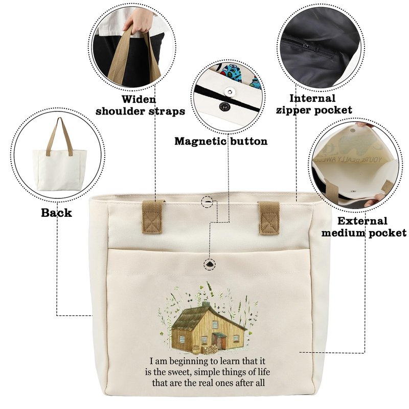 CMNIM House Book Merchandise Gifts Quote Inspired Makeup Bag Fan Gift Farmhouse Pouch 70s Farm Merch