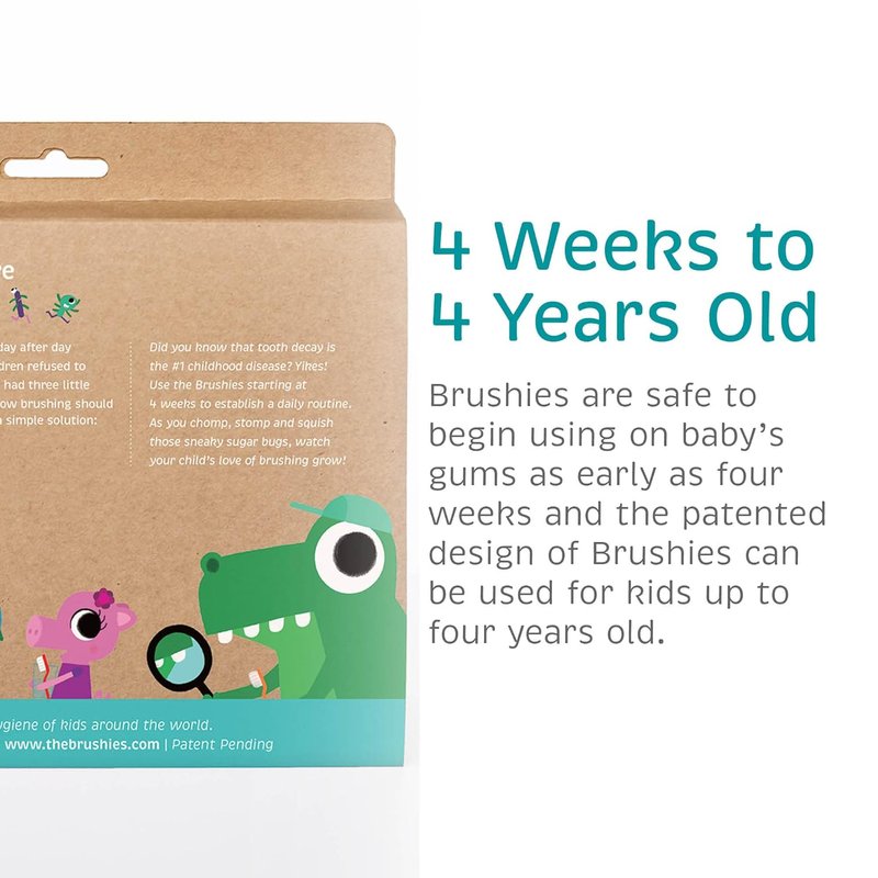 Baby & Toddler Toothbrush Set - 4 Colorful Brushes with Storybook for Fun Oral Care