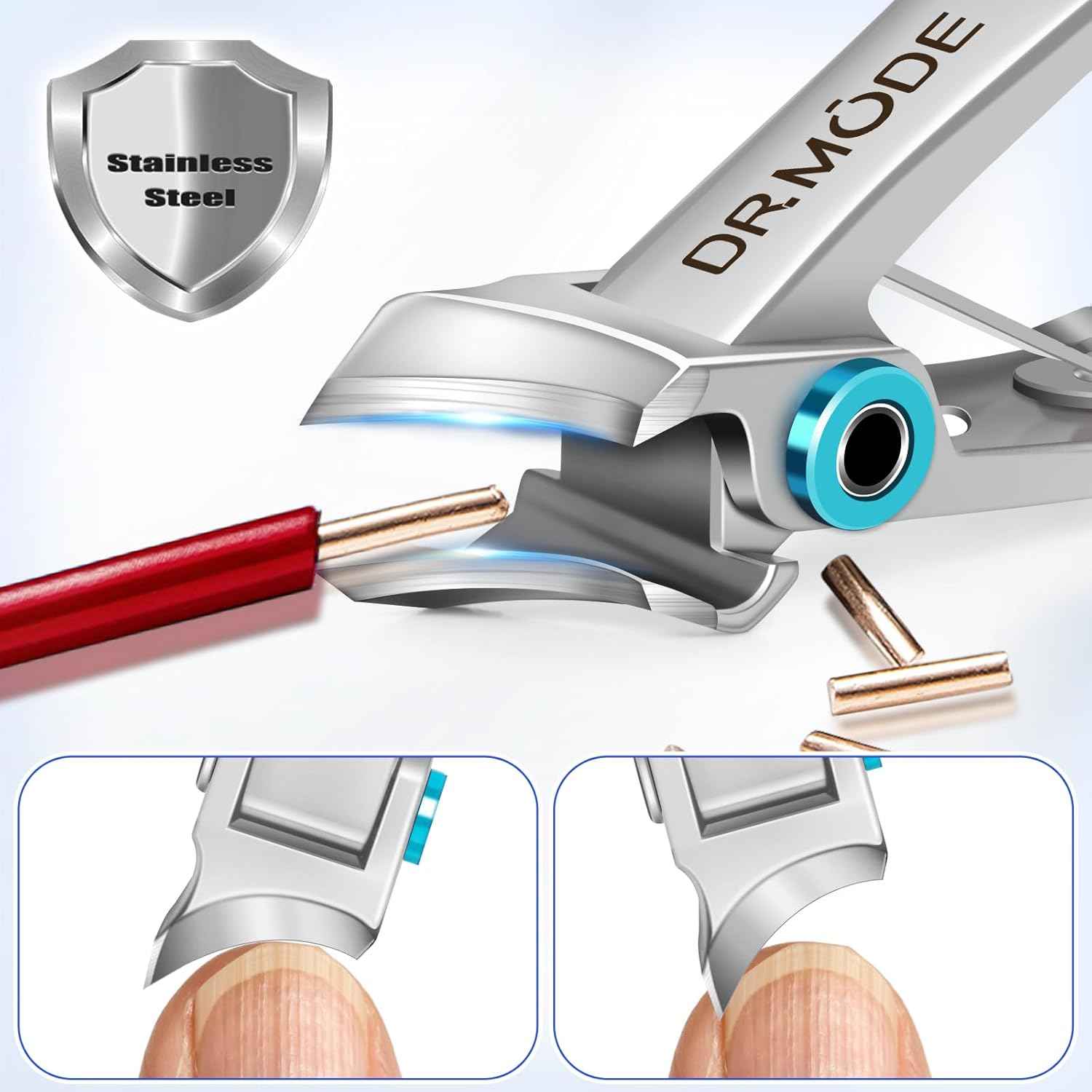 Professional Toenail Clippers for Seniors | Wide Jaw, Curved Design for Thick & Ingrown Nails