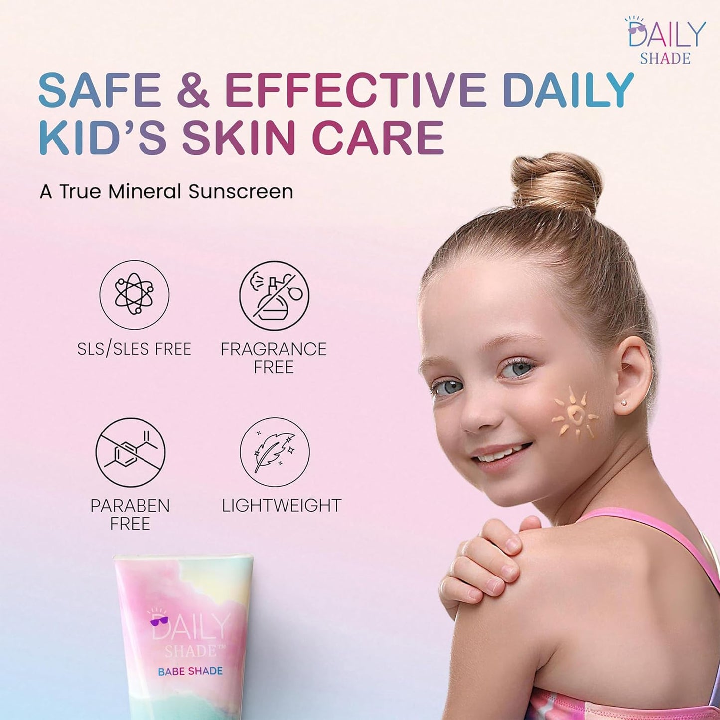 Kid's Tinted Mineral Sunscreen SPF 30 - Non-Nano Zinc, Reef Safe, Water Resistant | 90ml Travel Size