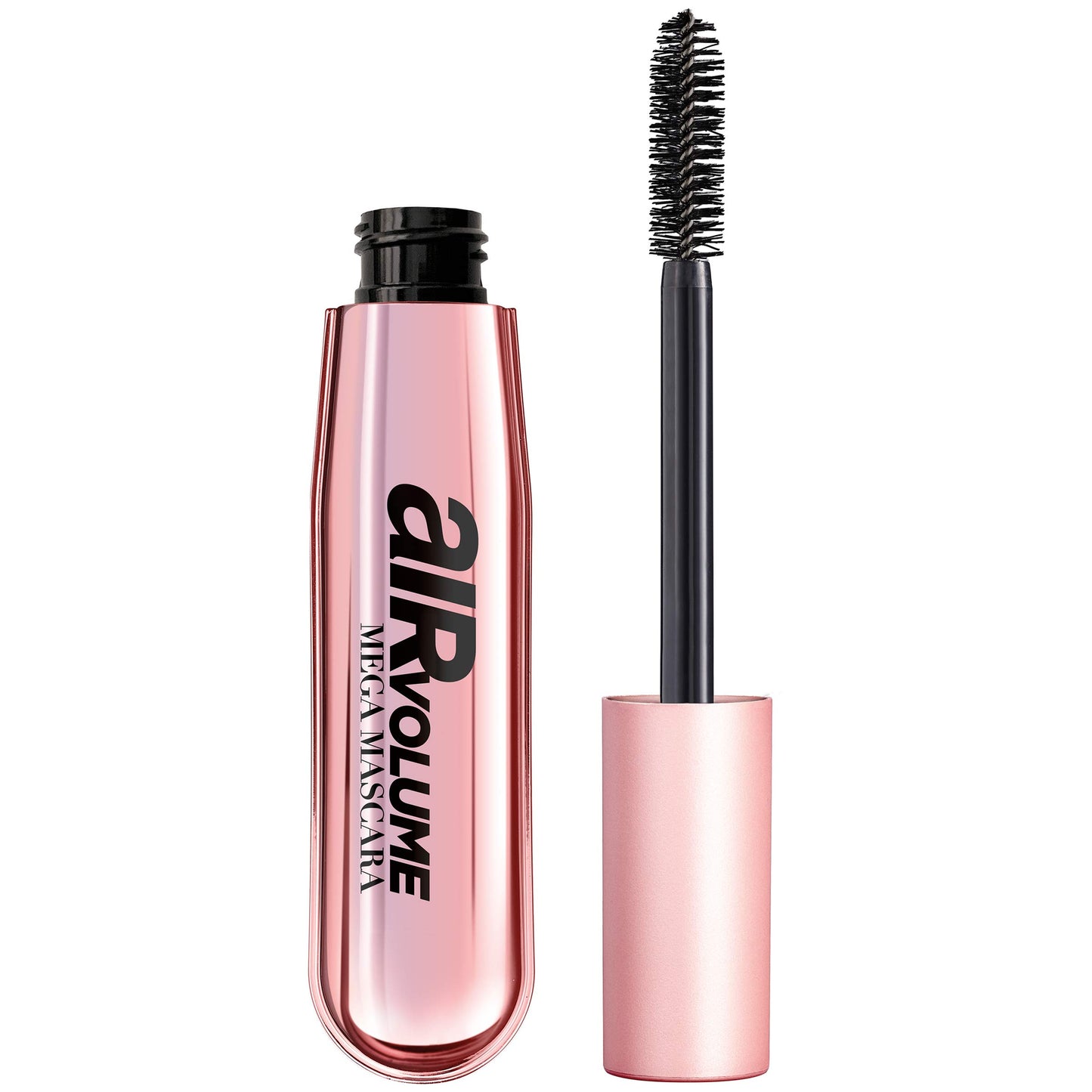 L'Oreal Paris Makeup Air Volume Mega Mascara, Lightweight & Long-lasting Volumizing Mascara for Voluminous Eyelashes, Washable Blackest Black, 0.3 Fl Oz (Pack of 2)