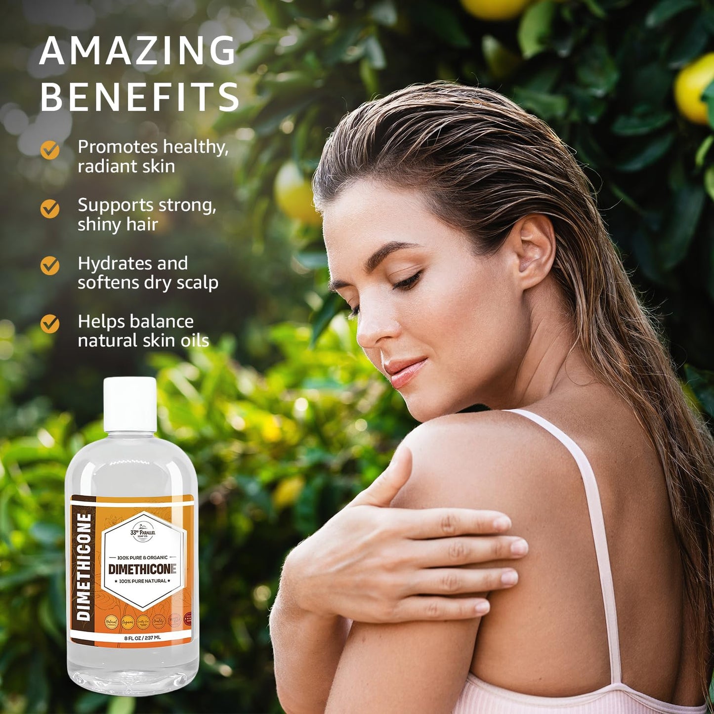 DIMETHICONE Oil 100% Pure - Cosmetic Grade | 350 CST Medium Viscosity | Ideal for Moisturizers, Lotions, Hair Products, 16 oz