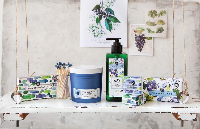 Via Mercato Liquid Soap, Shea Butter Enriched (12 oz), No. 9 - Grape, Black Currant & Musk