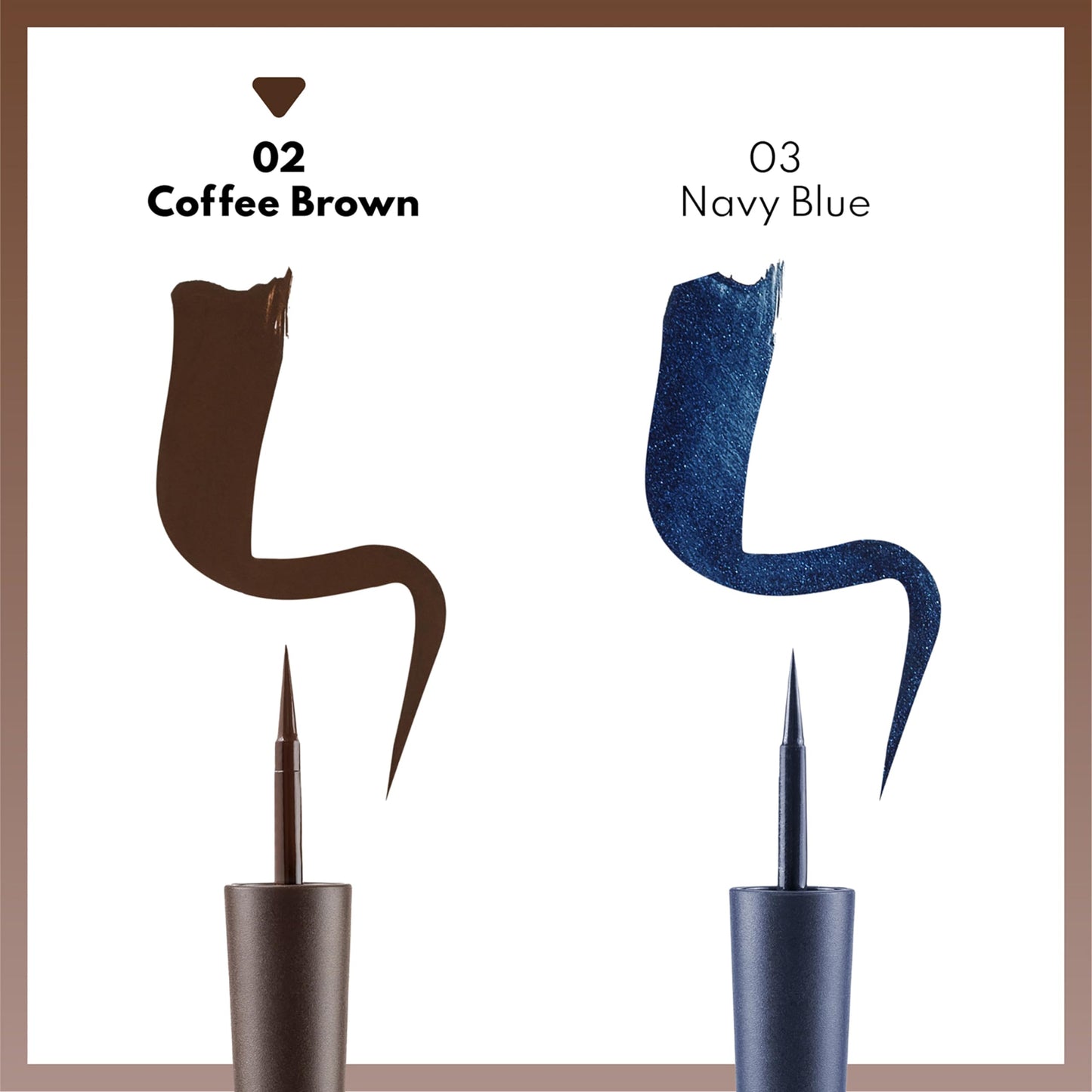 NOTE Cosmetique Elegant Matte Dipliner - Smudgeproof Liquid Eyeliner with Felt Tip - Waterproof Eyeliner - 02 Coffe Brown - 0.085 oz