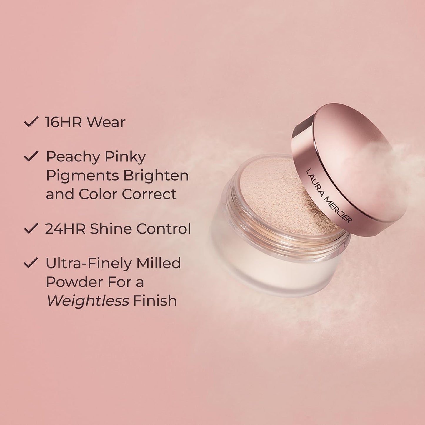 Laura Mercier Translucent Loose Setting Powder | 24HR Shine Control, Soft Matte Finish, Long-Lasting Wear, 4 Shades for All Skin Tones