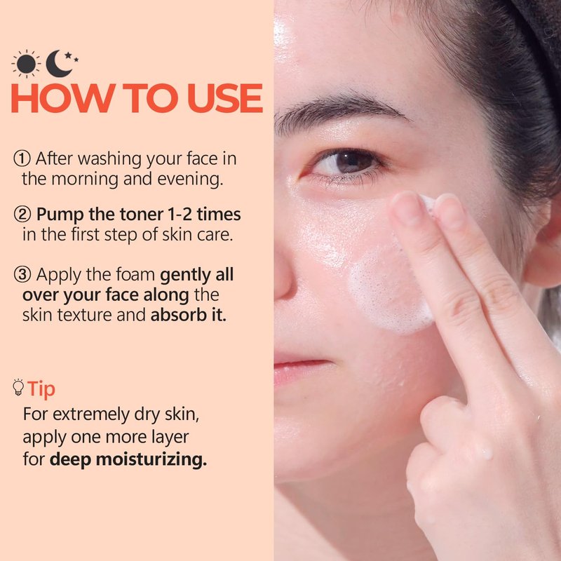 Rice Glow Bubble Toner 5.07 fl oz - Milky Toner for Sensitive and Dry Skin, with Niacinamide and Rice Extract for Deep Hydration, Glowing Skin, Korean Skincare
