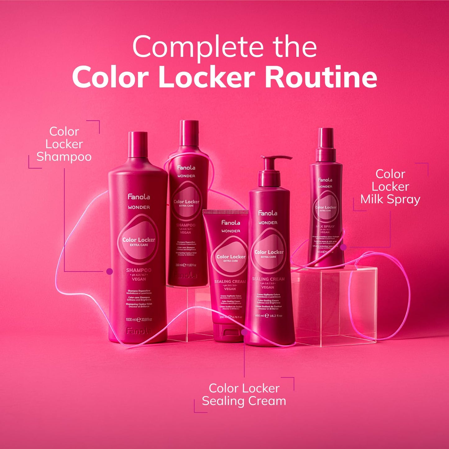 Fanola Moisturizing Shampoo for Color Treated Hair - Wonder Color Locker - Nourishing Hair Shampoo for Women & Men - Protect Brilliance & Add Soft Shine (33.8 Fl oz)