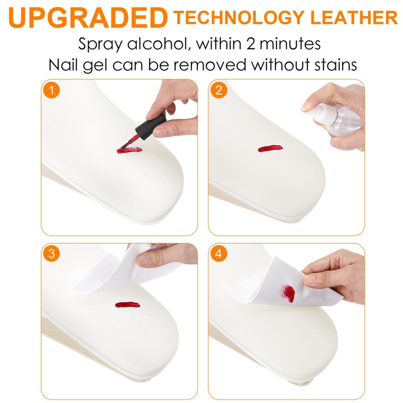 Arm Rest for Nails Tech Upgraded 10° Inclined, U-Shaped Manicure Nail Arm Rest Stand, Nail Armrest for Nail Tech Hand Rests with Aluminum Alloy Holder Non-Slip