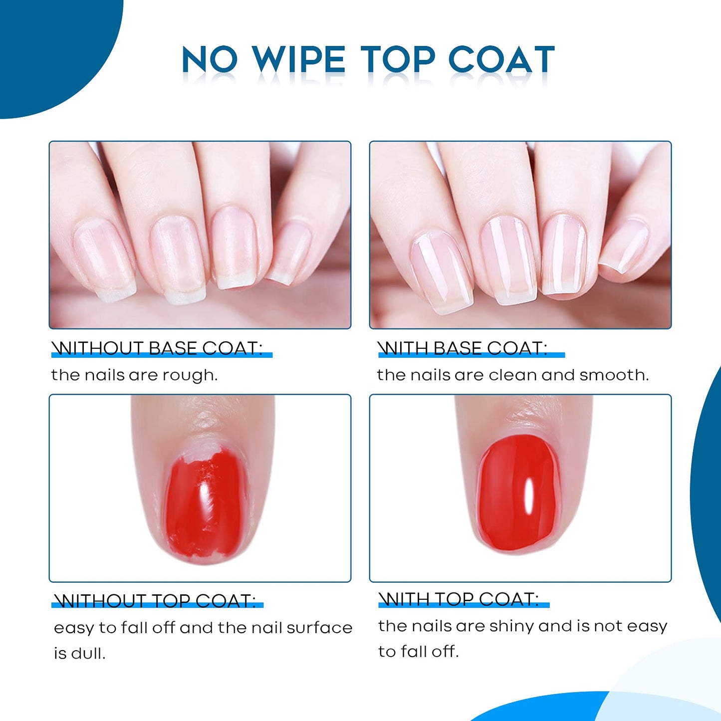 modelones 8Pcs Color Changing Gel Nail Polish and Base & Top Coat Set