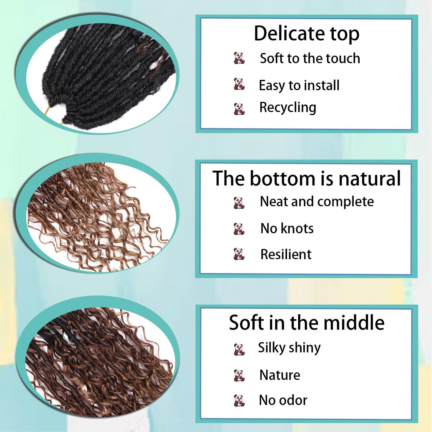 T1 30 27 Goddess Locs Crochet Hair Brown Blonde Ombre Pre Looped Braiding Hair 84 Strands Bohemian Faux Loc Boho Braids 30 Inch River Locs Dreadlocs Hair for Black Women