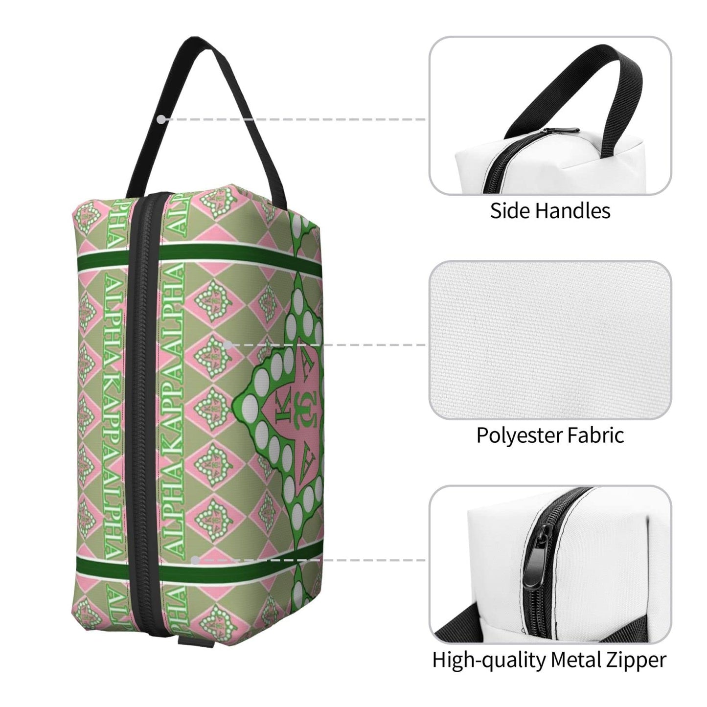 Cosmetic Bag Travel Toiletry Bags With Handle Strap Portable Waterproof Makeup Bag Pouch Organizer Sorority Gifts For Women Sister