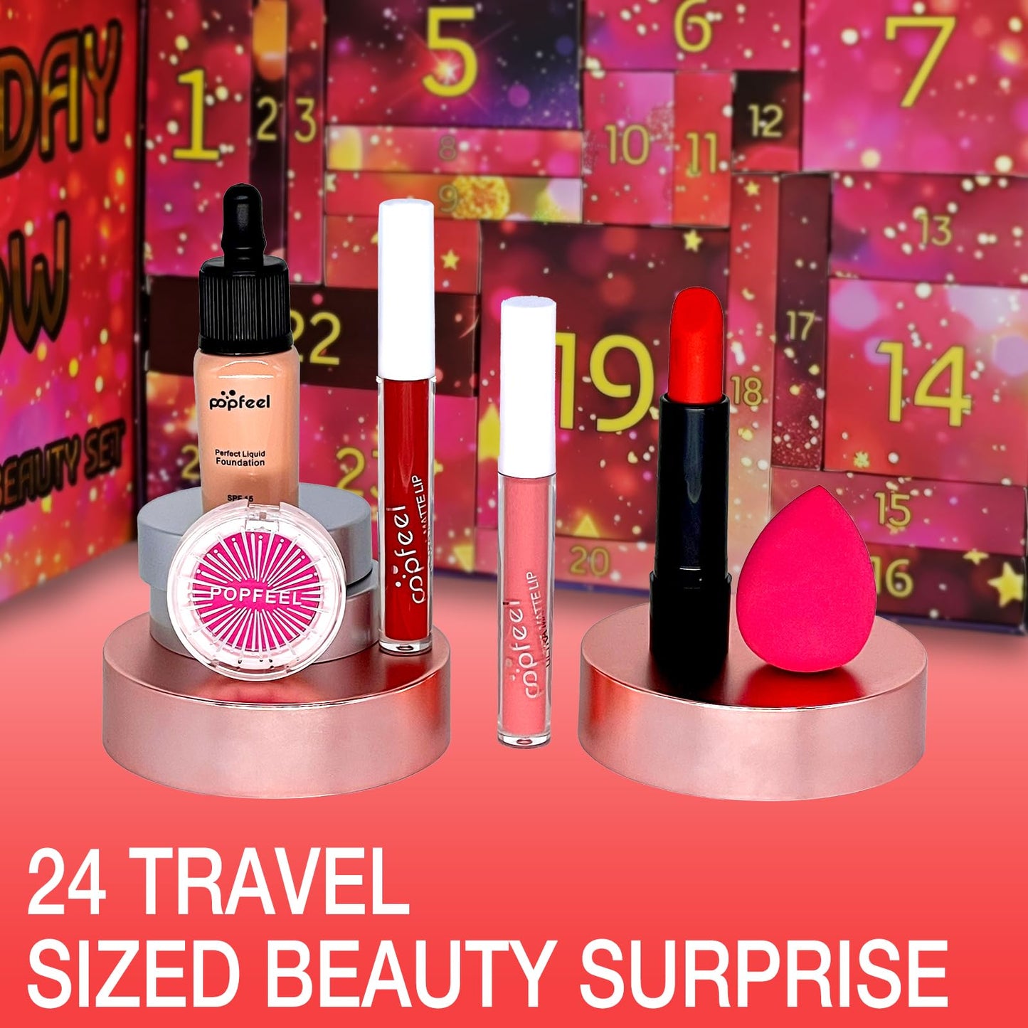 Makeup Advent Calendar 2025 Teens Girls Christmas Countdown Calendar Makeup Gift Set,Xmas 24 Individually Gift Box Calendar for Women Full Make up Kit