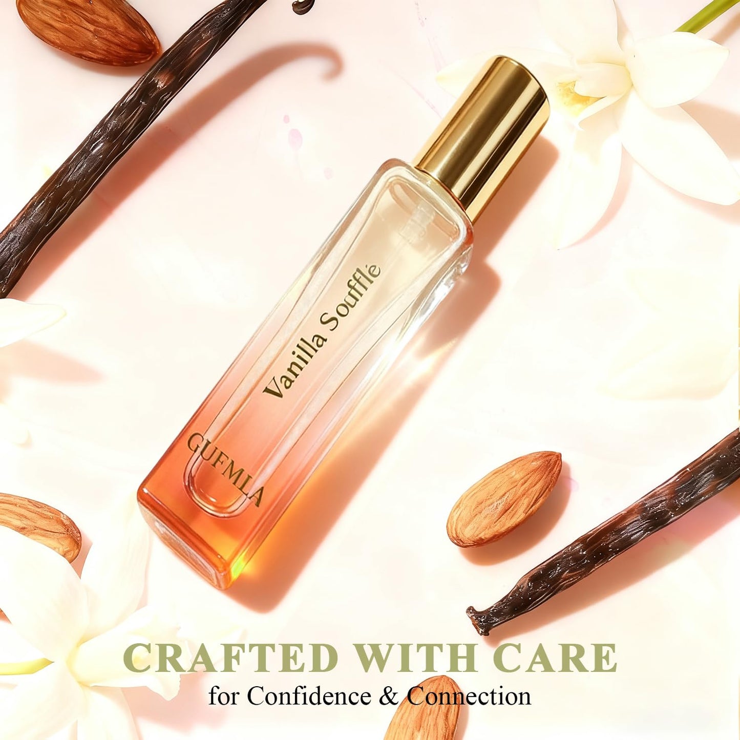 GUFMLA Pheromones Perfumes for Women, Vanilla Perfume, Long Lasting Perfume for Her - Vanilla Soufflé Scent, Travel Size 0.51fl.oz/15ml, Original Formula Eau De Parfum, Perfumes Spray for Women